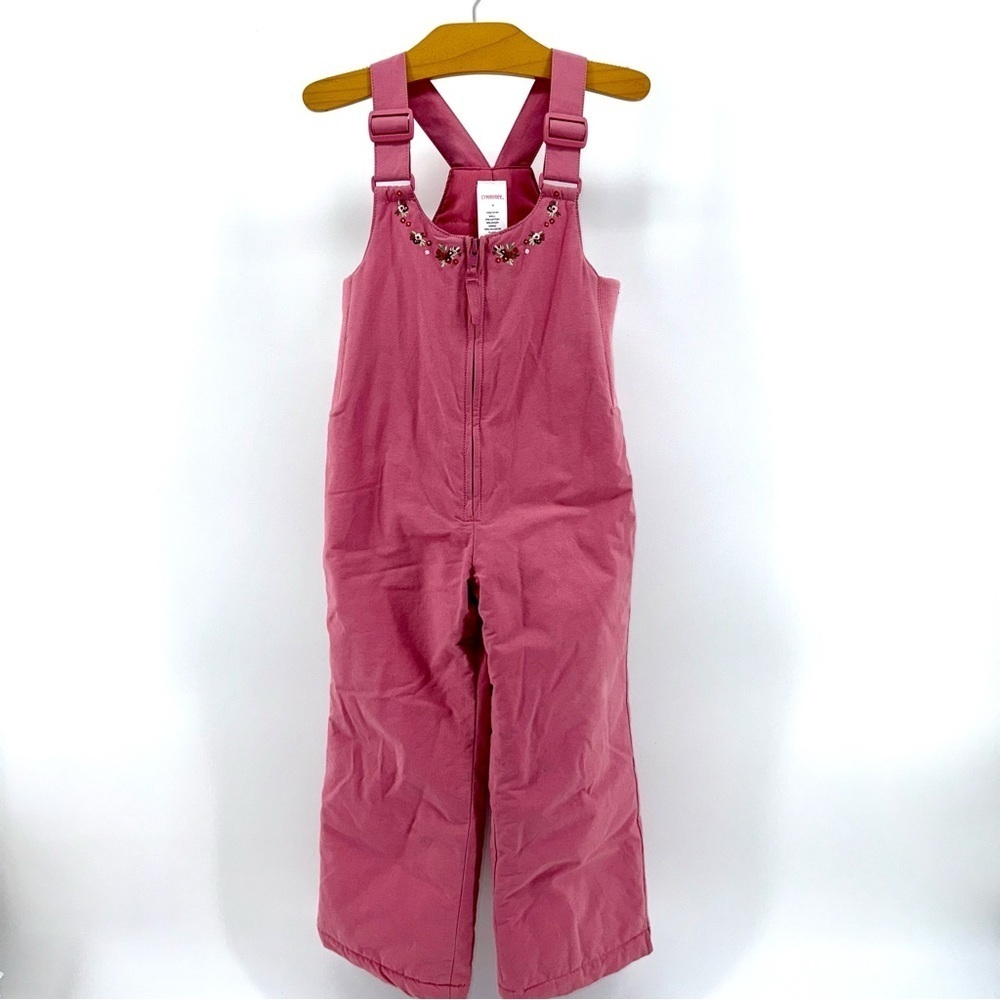 Gymboree Darling Detective Rose Pink Kids Snow Bib Overalls